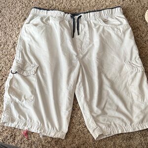 Youth White Cargo Shorts